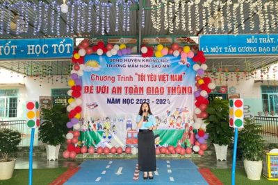 Chương trình ” Tôi yêu Việt Nam Cùng bé với an toàn giao thông” tại trường mầm non