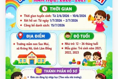 Kế hoạch tuyển sinh năm học 2026-2027